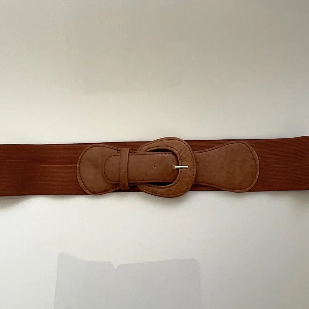 VINTAGE Y2K WIDE ELASTIC WAIST BELT